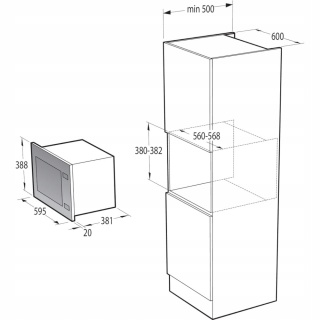 Kuchenka mikrofalowa Gorenje BM251SG2BG 25l 900W
