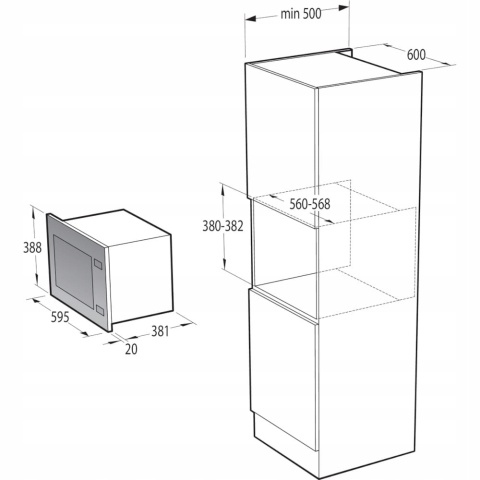 Kuchenka mikrofalowa Gorenje BM251SG2BG 25l 900W