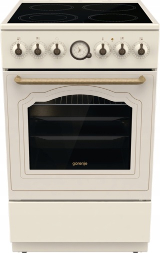 Kuchnia GORENJE elektryczna GECS5B70CLI RETRO 50cm Kość Słoniowa IVORY 70L