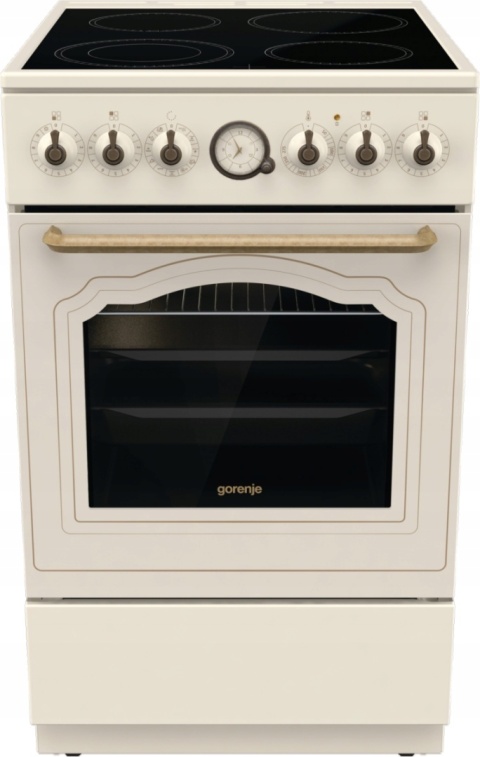 Kuchnia GORENJE elektryczna GECS5B70CLI RETRO 50cm Kość Słoniowa IVORY 70L