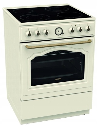 Kuchnia elektryczna GORENJE GECS6B70CLI retro 71l Kość Słoniowa Kremowa