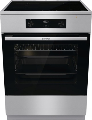 Kuchnia indukcyjna Gorenje GEIT6C60XPG Srebrna Grill Pizza AirFry 60cm 71L