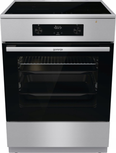 Kuchnia indukcyjna Gorenje GEIT6C60XPG Srebrna Grill Pizza AirFry 60cm 71L