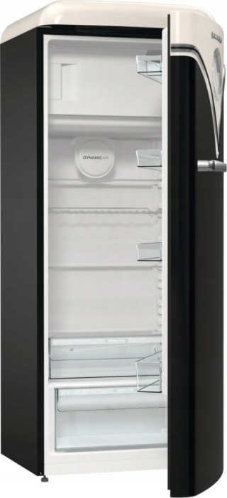 Lodówka jednodrzwiowa Gorenje OBRB615DBK Retro Volkswagen Czarno - Kremowa
