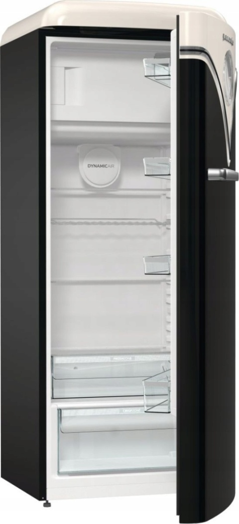 Lodówka jednodrzwiowa Gorenje OBRB615DBK Retro Volkswagen Czarno - Kremowa