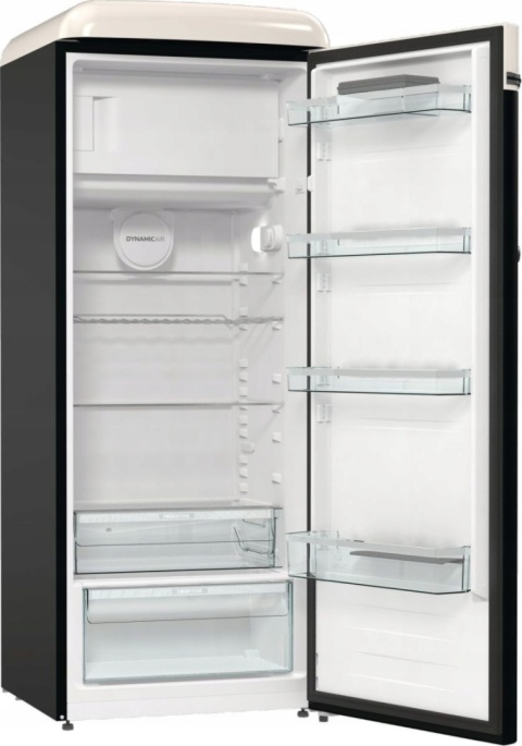 Lodówka jednodrzwiowa Gorenje OBRB615DBK Retro Volkswagen Czarno - Kremowa