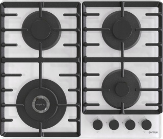 Płyta do zabudowy Gorenje GTW642SYW 60cm Białe Szkło WOK Ruszt Żeliwny