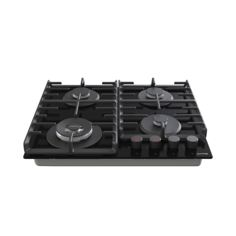 Płyta gazowa Gorenje GKTW642SYB 60cm Czarna Szkło WOK Timer Żeliwo
