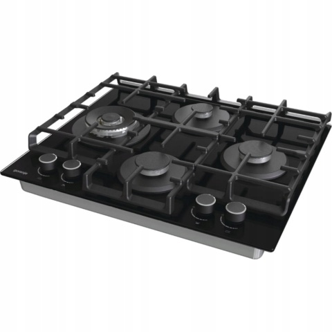 Płyta gazowa Gorenje GTW6D42AB 60cm Czarna Szkło WOK Żeliwo
