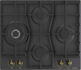 Płyta gazowa Gorenje GW6D42CLB 60cm Retro czarna WOK Żeliwo Zapalarka Gazu