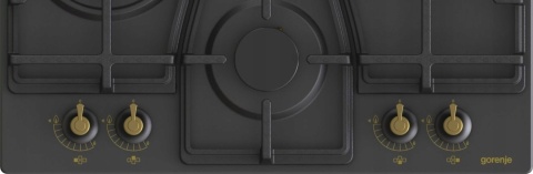 Płyta gazowa Gorenje GW6D42CLB 60cm Retro czarna WOK Żeliwo Zapalarka Gazu