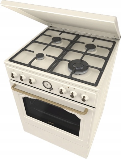 Kuchnia gazowo-elektryczna Gorenje GKS6C71CLI 60cm RETRO Kość Słoniowa