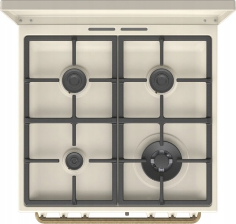 Kuchnia gazowo-elektryczna Gorenje GKS6C71CLI 60cm RETRO Kość Słoniowa