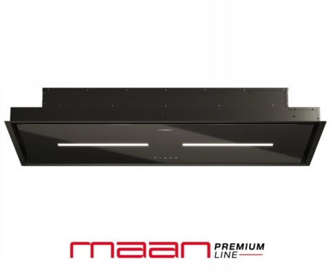 OKAP SUFITOWY 100 cm MAAN Prime 2 CZARNY turbina zewnętrzna 850 LED czarny