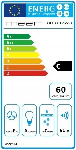 Okap wyspowy Tuba MAAN Elba PB 31 Czarny LED Cichy Wydajny