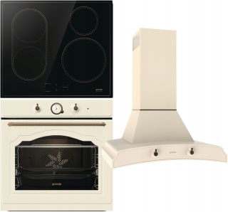 Zestaw RETRO AGD GORENJE BOS67372CLI + GI6421CLBSC + DK63MCLI Kremowy