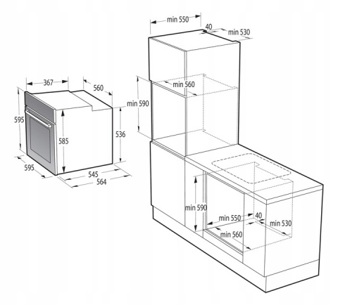 Zestaw RETRO AGD GORENJE BOS67372CLI + GI6421CLBSC + DK63MCLI Kremowy