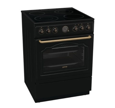 Kuchnia elektryczna Gorenje GECS6B70CLB Czarny 4 palniki 71L 60cm