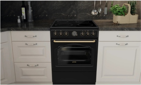 Kuchnia elektryczna Gorenje GECS6B70CLB Czarny 4 palniki 71L 60cm