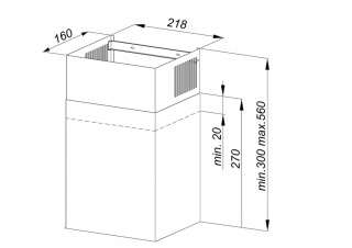 Osłona komina MAAN Vertical SA 218x160