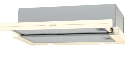Teleskopowy okap kuchenny, 60 cm BHP62CLI Gorenje Retro kremowy