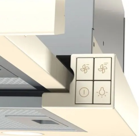 Teleskopowy okap kuchenny, 60 cm BHP62CLI Gorenje Retro kremowy