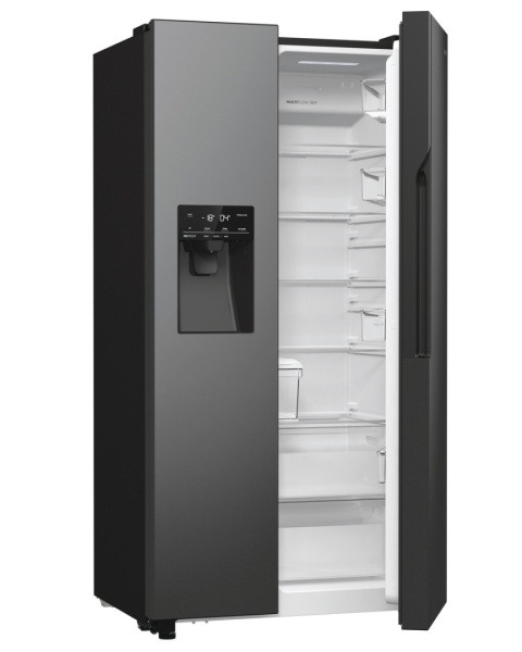 Lodówka Gorenje NRR9185ESBXL SBS Czarna No Frost Kostkarka BEZ Podłączenia