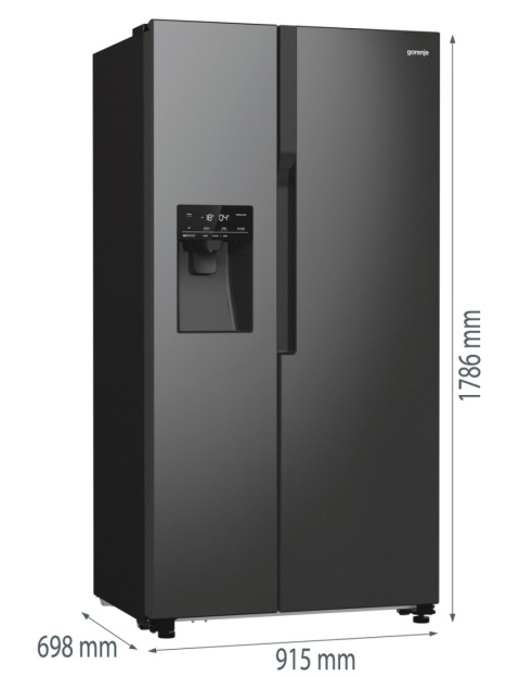 Lodówka Gorenje NRR9185ESBXL SBS Czarna No Frost Kostkarka BEZ Podłączenia