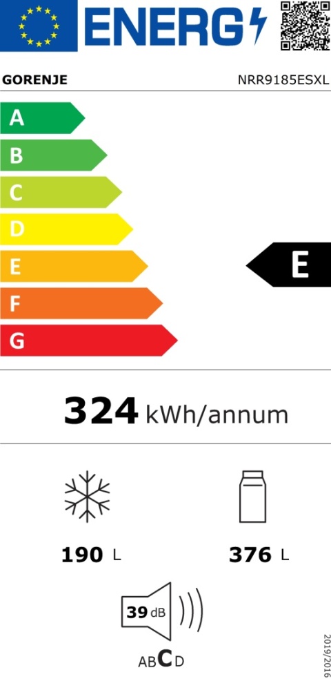 Lodówka side by side Gorenje NRR9185ESXL No-Frost Kostkarka bez podłączenia