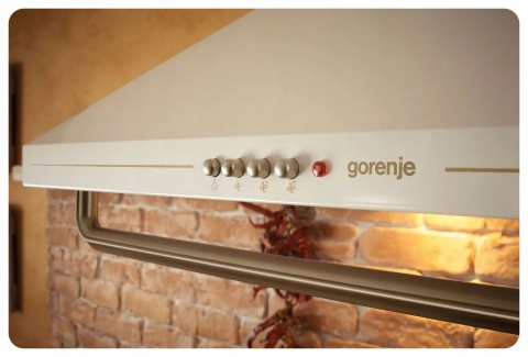 Okap kuchenny Gorenje WHC63CLB przyścienny 650m3/h 60cm RETRO czarny