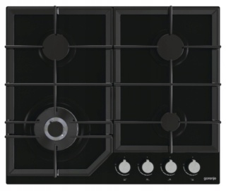 Płyta gazowa Gorenje GTW641KB 60 cm czarne szkło żeliwo palnik wok