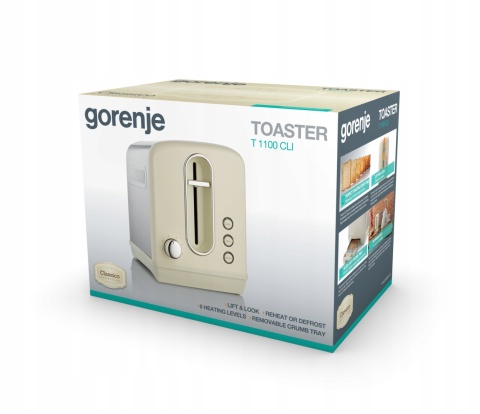 TOSTER OPIEKACZ DO KANAPEK GORENJE T1100CLI RETRO