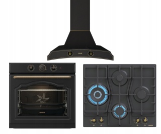 Czarny Mat Zestaw GORENJE BOS67372CLB + DK63MCLB + GW6D42CLB