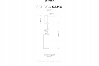 Dozownik schock Samo 300 ml czarny