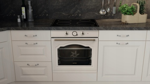 Kremowy Zestaw RETRO GORENJE Piekarnik BOS67372CLI + Płyta GW6D42CLI