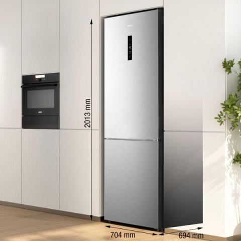 Lodówka Gorenje NRK720CAXL4 70cm NoFrost MultiFlow EcoMode Klasa C Srebrny