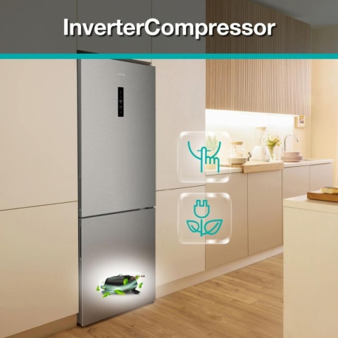 Lodówka Gorenje NRK720CAXL4 70cm NoFrost MultiFlow EcoMode Klasa C Srebrny