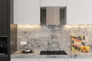 Okap kominowy Maan PONZA MINI WPB430 satyna / inox