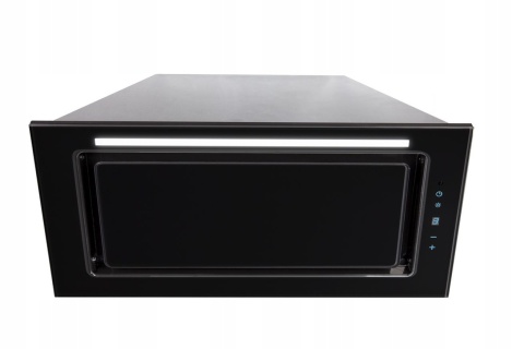 Okap kuchenny do zabudowy 60cm TOFLESZ LINEA Glass Czarny Szkło 850m3/h LED