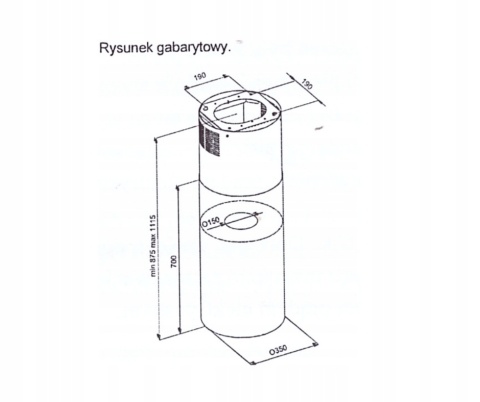 Okap wyspowy MAAN Elba PB 35 biały TUBA