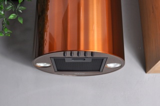 Okap wyspowy Tuba MAAN Elba PB 31 Miedź Połysk LED