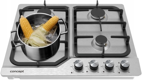 PŁYTA GAZOWA DO ZABUDOWY 60cm CONCEPT SZKŁO 4 PALNIKI ŻELIWNE PDV7460ss