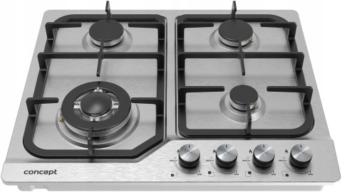 PŁYTA GAZOWA DO ZABUDOWY 60cm CONCEPT SZKŁO 4 PALNIKI ŻELIWNE PDV7460ss