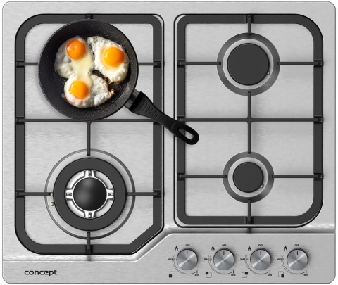 PŁYTA GAZOWA DO ZABUDOWY 60cm CONCEPT SZKŁO 4 PALNIKI ŻELIWNE PDV7460ss