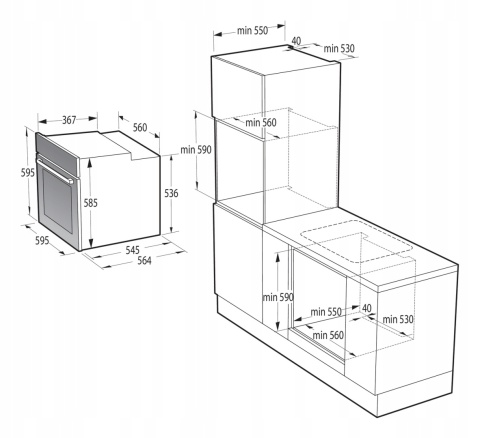 Piekarnik elektryczny Gorenje BPSA6747A08WG Pyroliza Para Biały 300st 77l