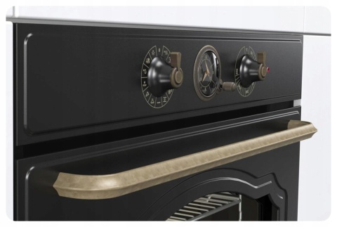 Zestaw GORENJE BOS67372CLB + GW6D42CLB RETRO komplet AGD Czarny matowy