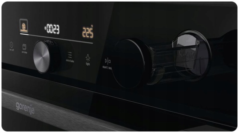 Zestaw GORENJE BPSA6747DGWI + BM251SG2BG Czarny PYROLIZA Para Termosonda