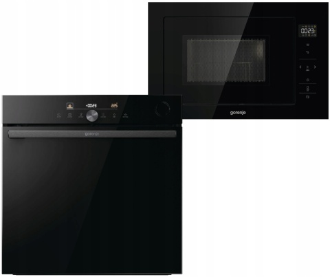 Zestaw GORENJE BPSA6747DGWI + BM251SG2BG Czarny PYROLIZA Para Termosonda