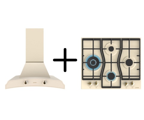 Zestaw RETRO Gorenje Okap DK63MCLI + Płyta gazowa GW6D42CLI