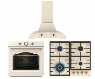 Zestaw RETRO Gorenje Piekarnik BOS67372CLI + Okap DK63MCLI + Płyta GW642CLI